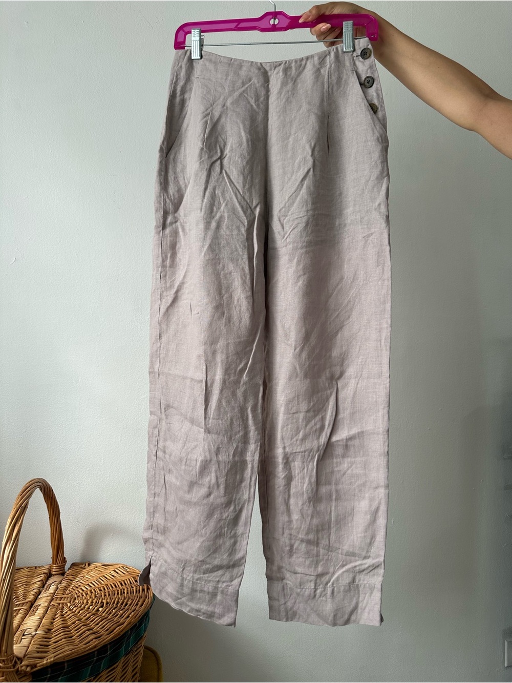 Aritzia Wilfred 100% linen pants 4